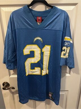 Reebok LaDainian Tomlinson #21 San Diego Chargers NFL Jersey Mens Medium Blue